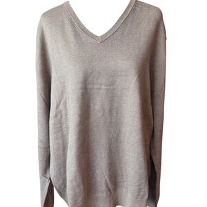 Ralph Lauren Men's Light Tan Crewneck Sweater 100% Pima Cotton Size XL